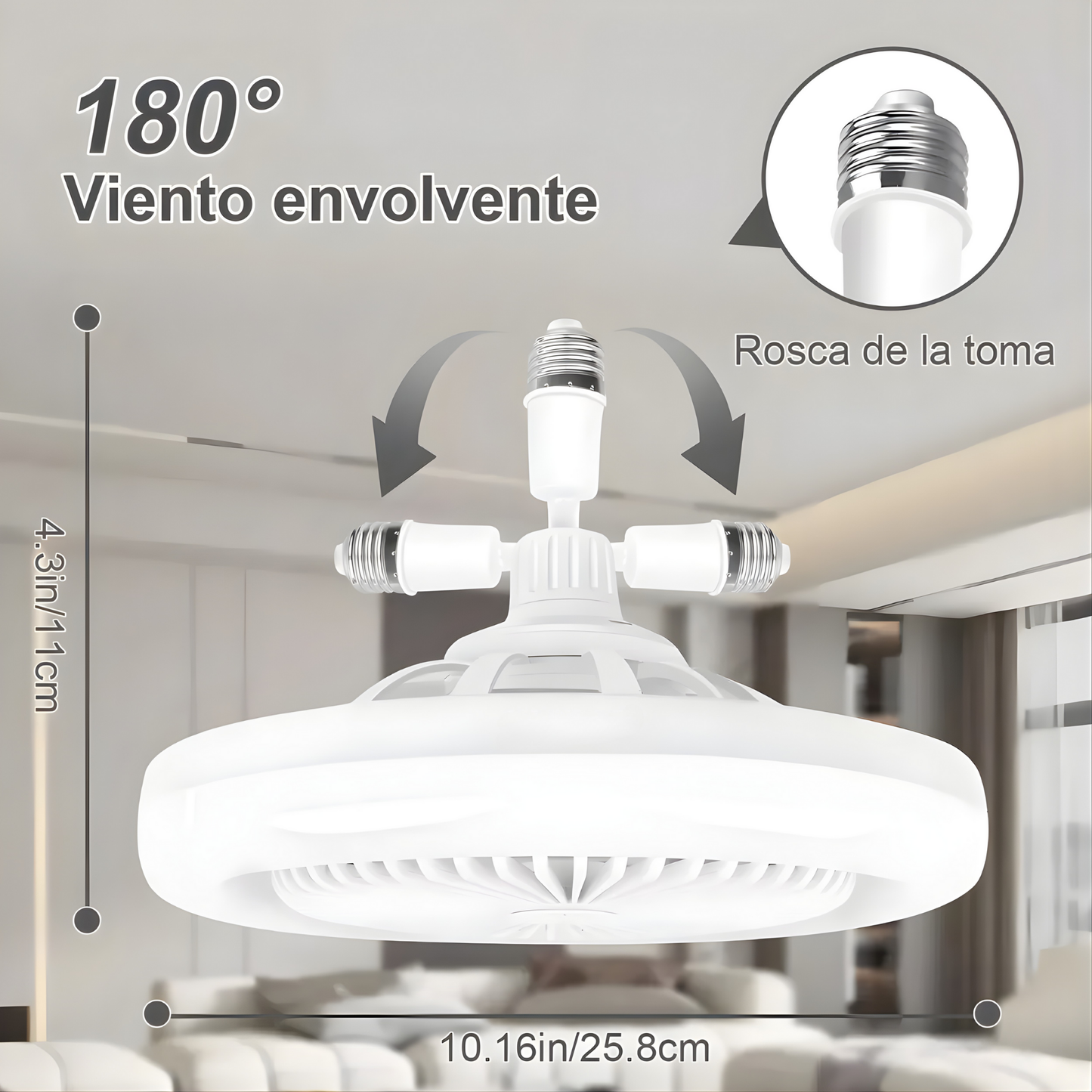 Lampara Ventilador con luz y control